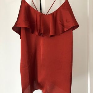 Ruffle Silk Camisole